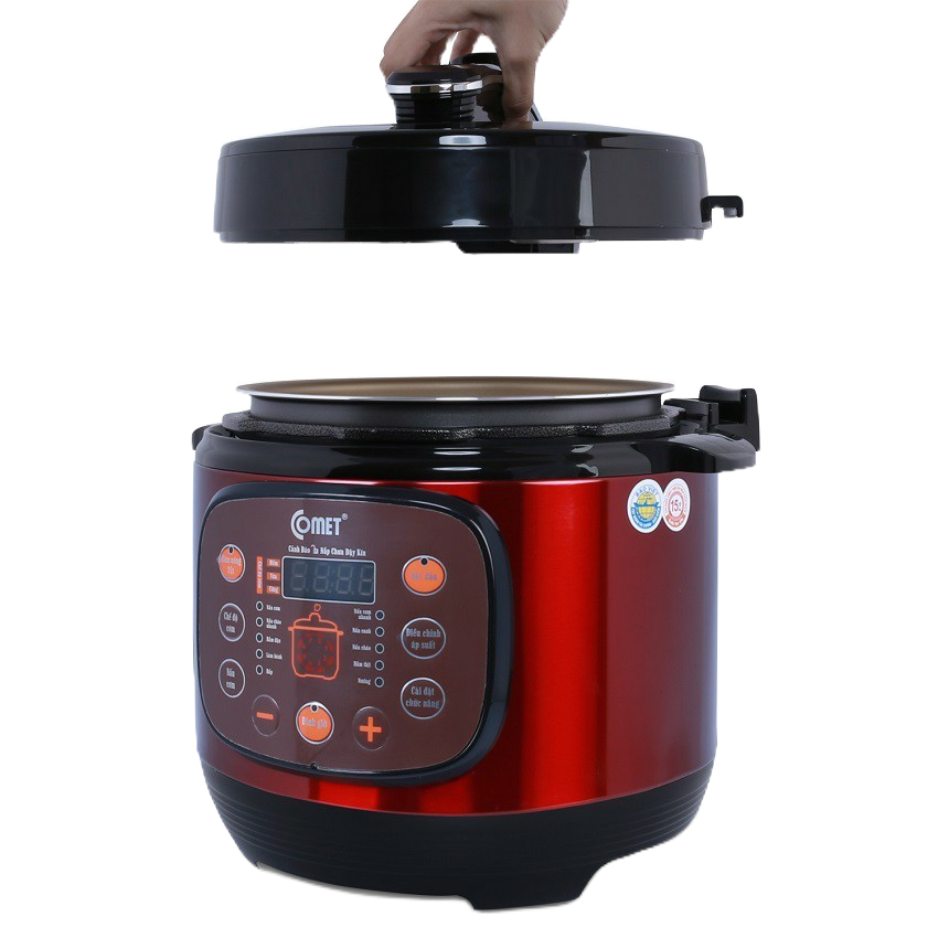 Nồi Áp Suất Điện Tử Comet CM6155 - 6L - Màu đỏ