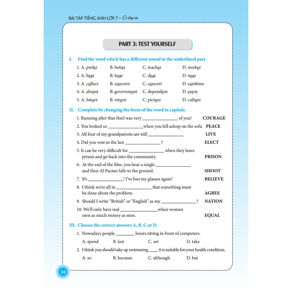 Sách - The Langmaster - Bài tập tiếng Anh lớp 7 - Có đáp án (tái bản 2019)