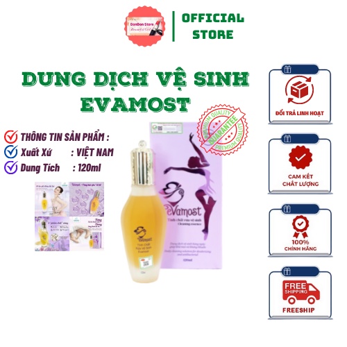 Dung Dịch Vệ Sinh, Dung Dịch Phụ Nữ EVAMOST 120ml ( phiên bản mới ) [ Chính - Hãng ]