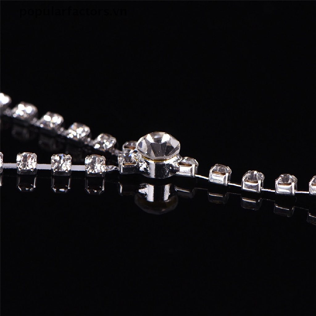 1 Set Vòng cổ Và Bông Tai Đính Đá Sang Trọng Cho Cô Dâu