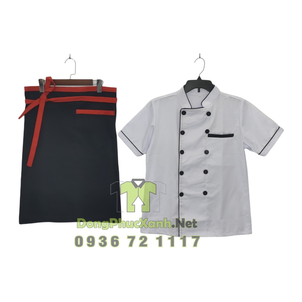 Tạp dề đầu bếp Nhà Hàng Khách Sạn Tạp dề bếp nam Tạp dề bếp trưởng Có túi