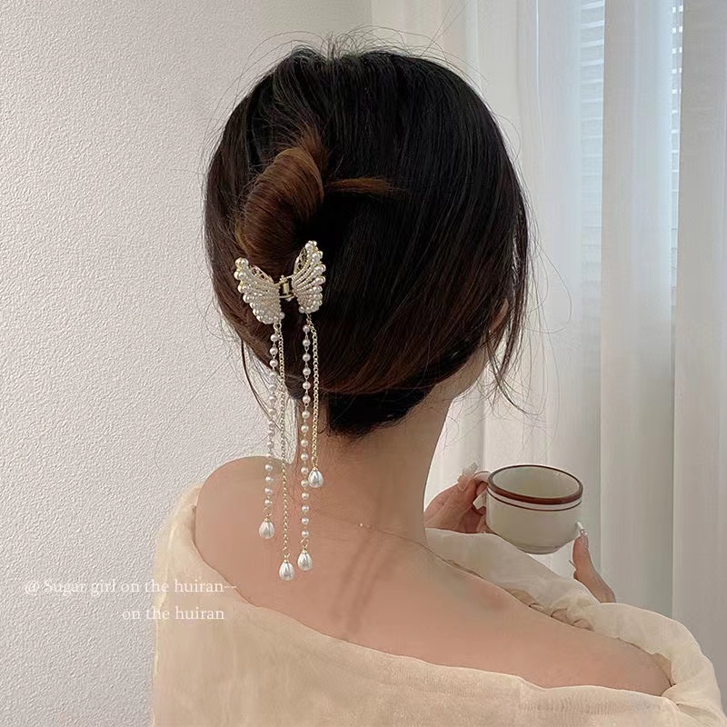 Kẹp tóc hợp kim thời trang hàn quốc có tua dài nữ