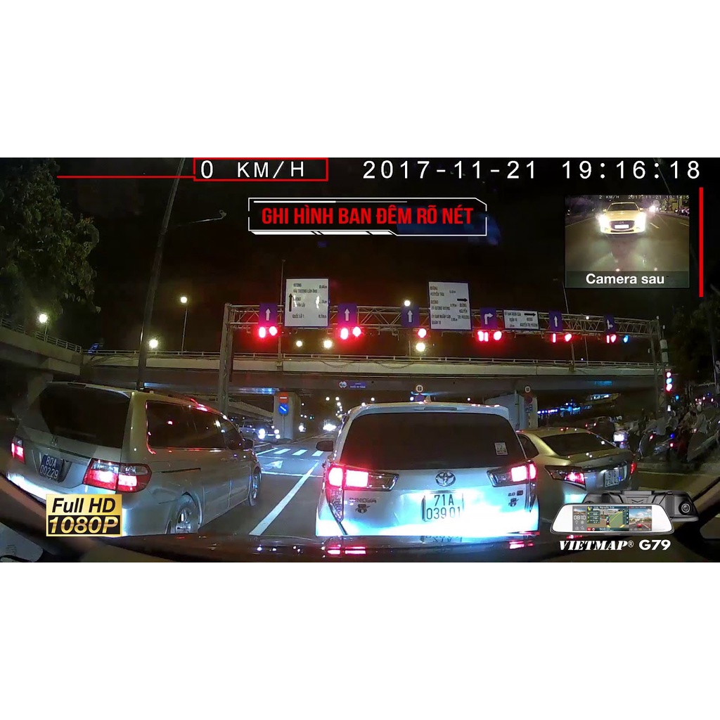 VIETMAP G79 - Camera Hành Trình Ghi Hình Trước Sau+ Bản Đồ Dẫn Đường