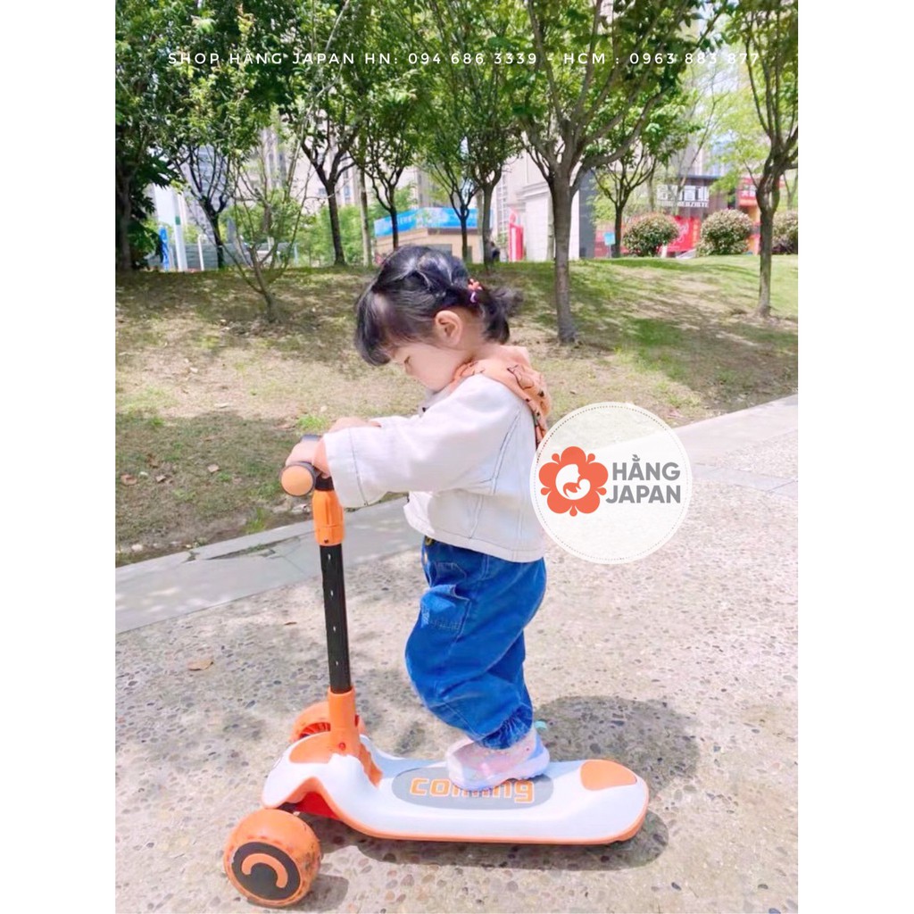 [Xịn Xò]  Xe trượt scooter cao cấp, xe chòi chân 3 trong 1 cho bé,  xe tập đi 3 bánh giúp bé vận động