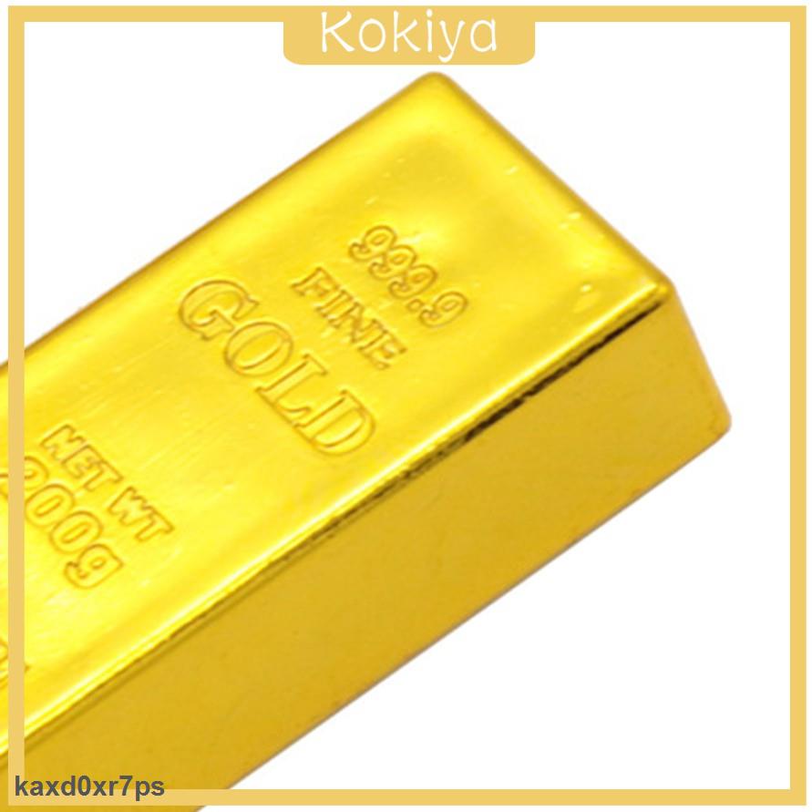 Cam Kết Hàng Như Hình Set 4 thỏi vàng giả làm đạo cụ trang trí bằng nhựa