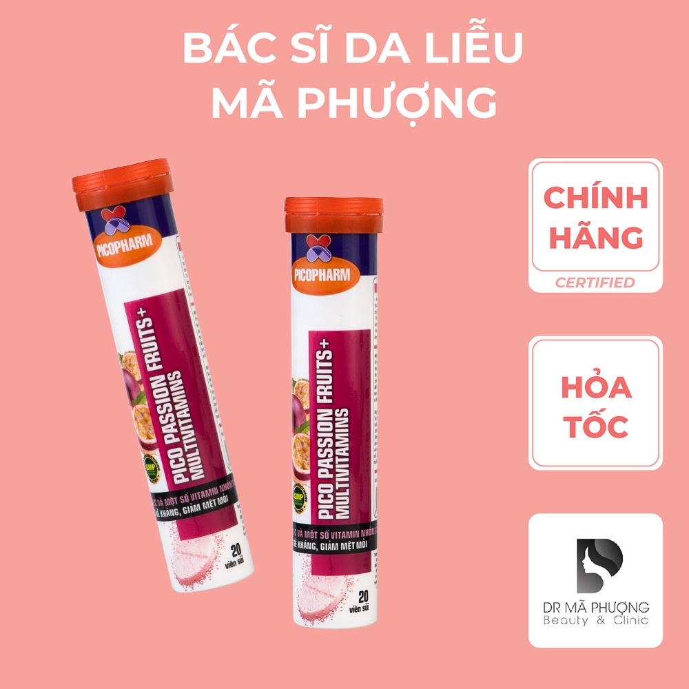 Viên sủi C bổ sung vitamin C tăng đề kháng, tăng cường hệ miễn dịch - Hàng Chính Hãng - Dược Mỹ Phẩm Bác Sĩ Mã Phượng