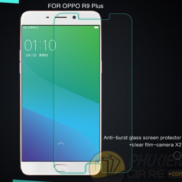 Bộ 3 kính cường lực OPPO R9 Plus - Trong suốt