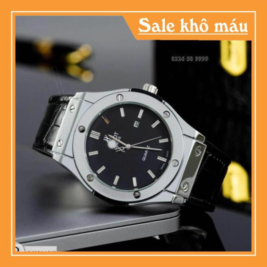 [Chất]  [Free Ship]  ĐỒNG HỒ NAM HUBLOT DÂY DA