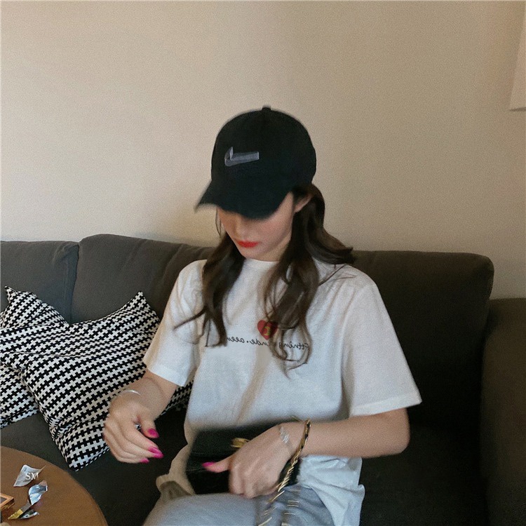 Áo thun SUXI ngắn tay cổ tròn in chữ đơn giản thời trang mùa hè cho nữ