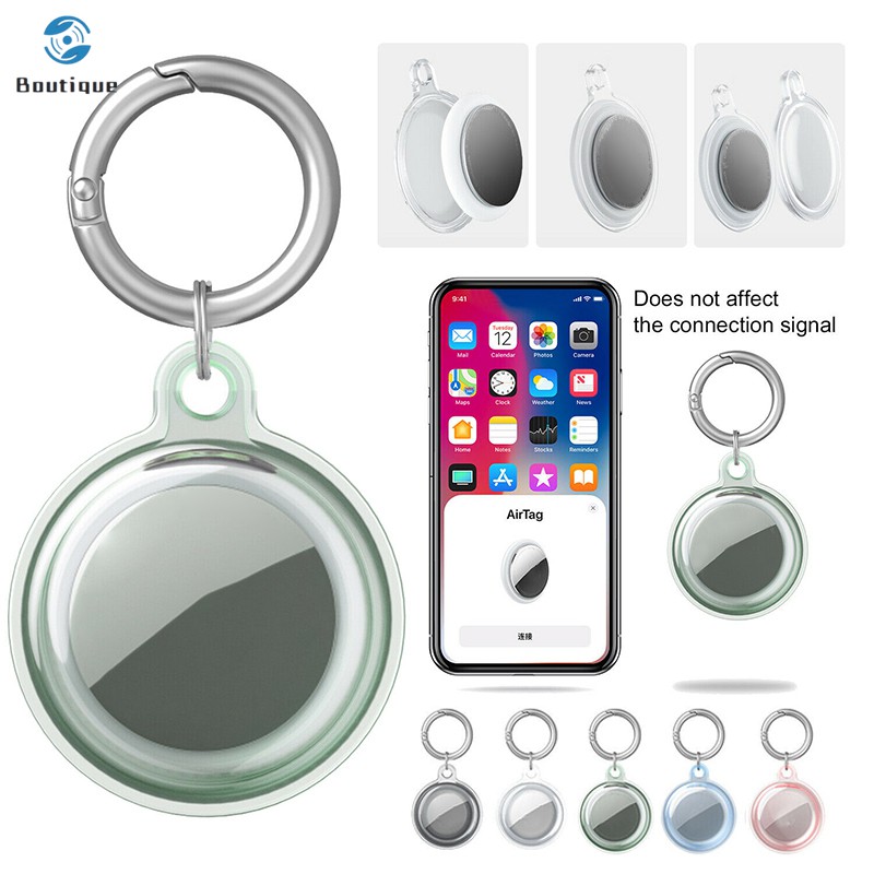 Ốp Silicone Bảo Vệ Chìa Khóa Xe Hơi Kèm Móc Khóa Cho Airtags Bluetooth