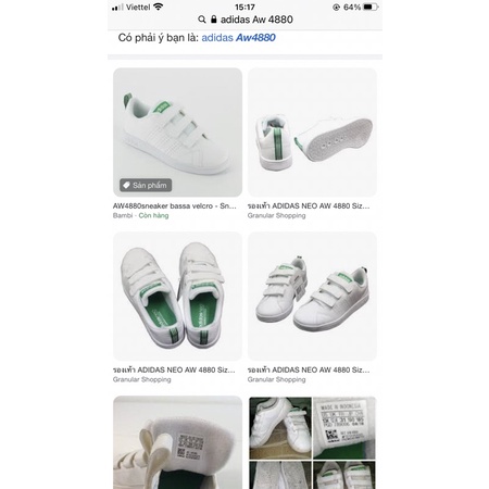 Giày Adidas Clearance -size 33