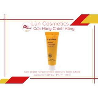( mini size 10ml  - sẵn)  Kem chống nắng Innisfree Intensive Triple Shield Sunscreen SPF50+ PA++++ Mini Size 10ml