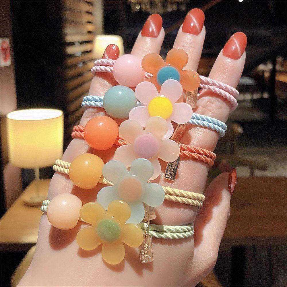 Dây Cột Tóc Cao Su Đính Hoa Thời Trang Cho Nữ