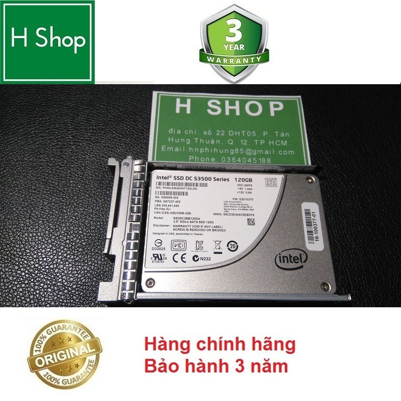 Ổ cứng SSD Intel 120Gb DC S3500 Series, hàng zin chính hãng tháo thừ server siêu bền và ổn định, bảo hành 3 năm