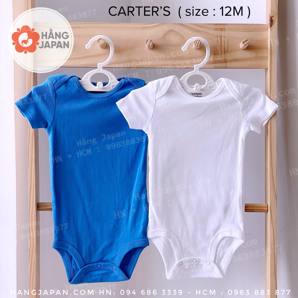 Set 2 Bodysuit Carter VNXK cộc tay bé trai size 0-3-6-9-12M mẫu ngẫu nhiên