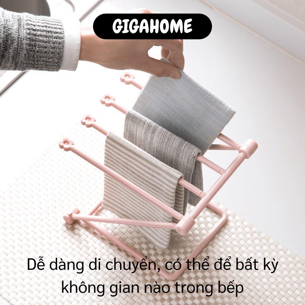 Giá treo khăn lau nhà bếp 𝑭𝑹𝑬𝑬𝑺𝑯𝑰𝑷 Cây treo khăn nhà bếp gấp gọn  9555