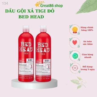 【giá rẻ】┅▲Dầu gội tigi great86 đỏ xả Bed head cặp phục hồi tóc hư tổn cấp độ 3 chai 750ml