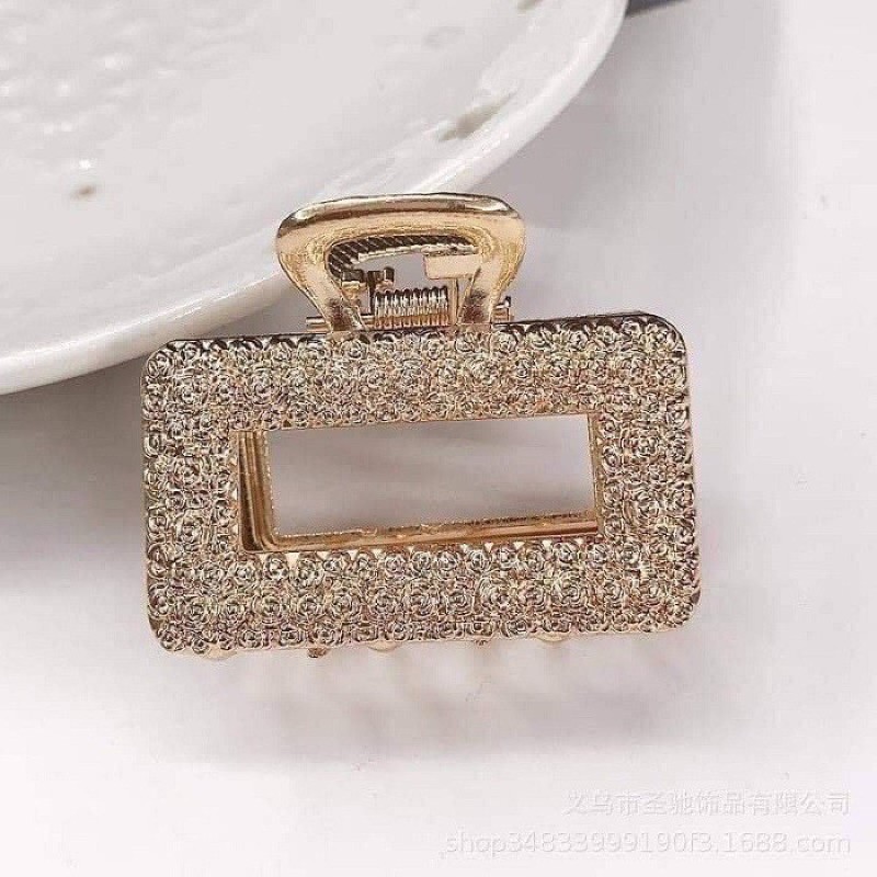 Set 5 kẹp tóc càng cua nhỏ vân nổi vàng sang chảnh Hàn Quốc KT7