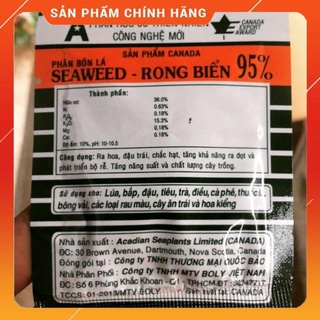 PHÂN BÓN LÁ HỮU CƠ RONG BIỂN SEAWEED (CANADA) 10G/GÓI- KHO CHỨA TỰ NHIÊN 60 LOẠI DINH DƯỠNG