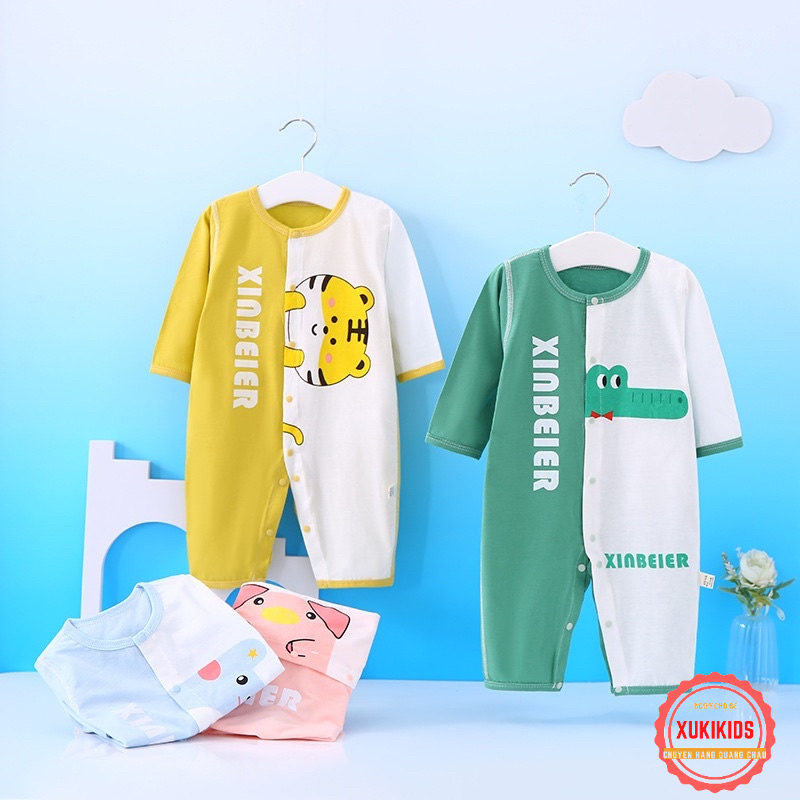 Body dài tay sợi tre mỏng mát cho bé mặc hè thu điều hòa hàng Quảng Châu xuất Nhật