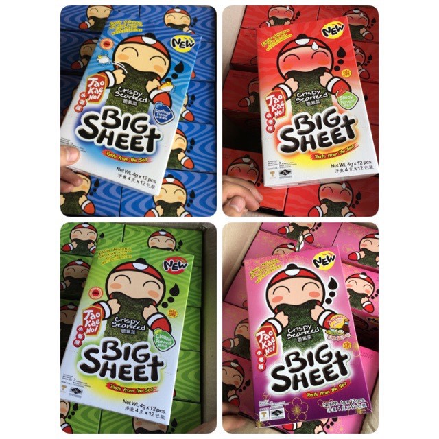 [NowShip] Snack rong biển sấy giòn BIG SHEET - Taokaenoi