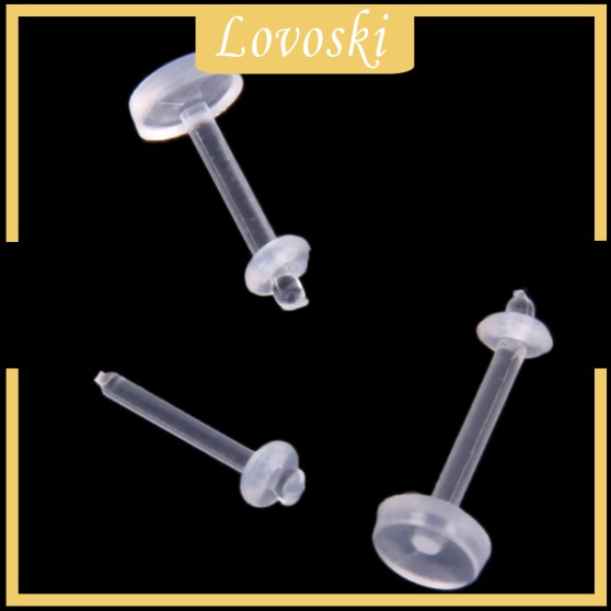 [Hàng mới về] Set 30 khuyên môi acrylic trong suốt an toàn 16g và 18g