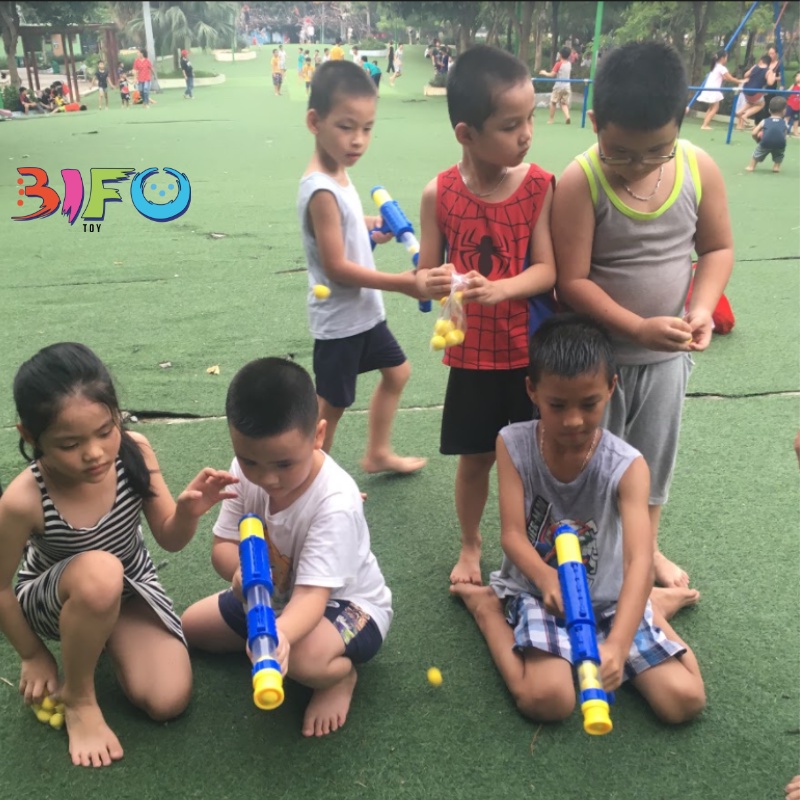 Đồ chơi bắn bóng bông mềm an toàn cho bé
