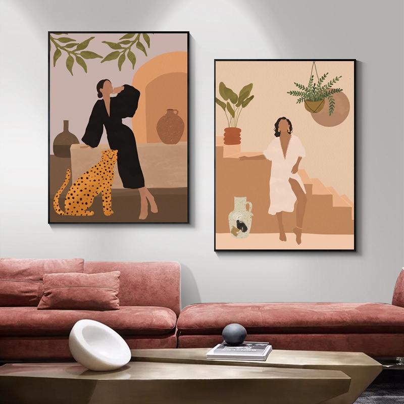 Tranh treo tường họa tiết nghệ thuật chất liệu canvas chống thấm nước