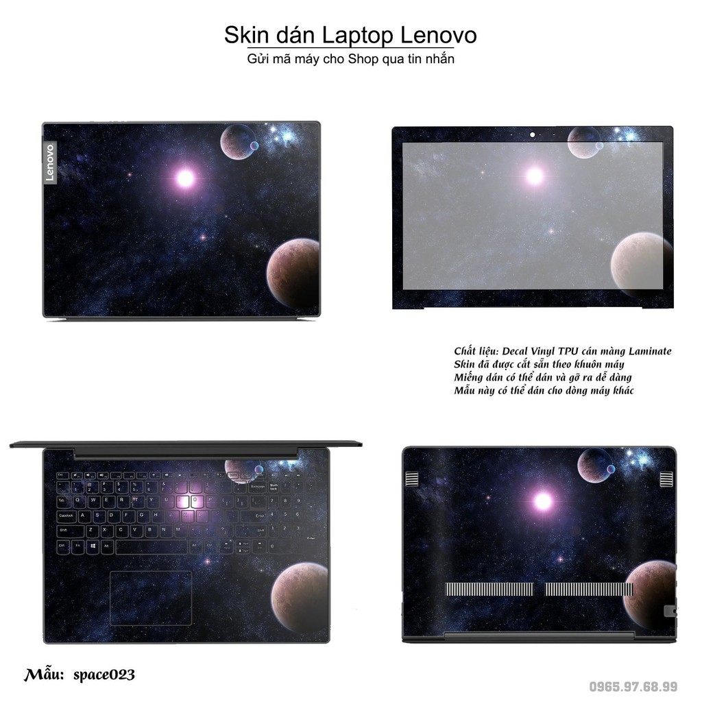 Skin dán Laptop Lenovo in hình không gian nhiều mẫu 4 (inbox mã máy cho Shop)