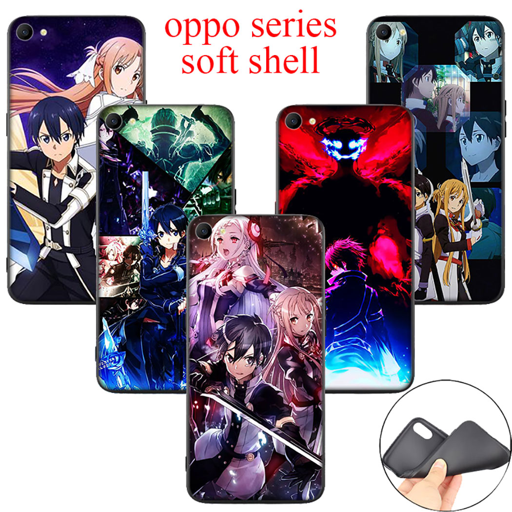 Ốp Lưng Silicone Họa Tiết Hoạt Hình Sword Art Online Thời Trang Cho Realme X Lite Q 2 A5 3 5 Pro 5i 5s C2 C3 X3