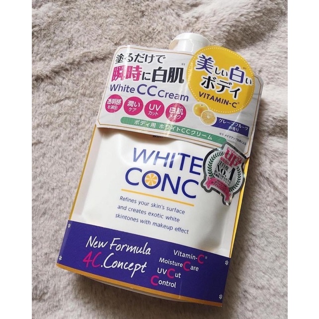 [Hàng _ Nhật]  Kem Dưỡng Trắng Da Toàn Thân Ban Ngày White Conc White CC Cream 200G [Hàng-Chuẩn-Auth] [Mô-Mô-Shop]