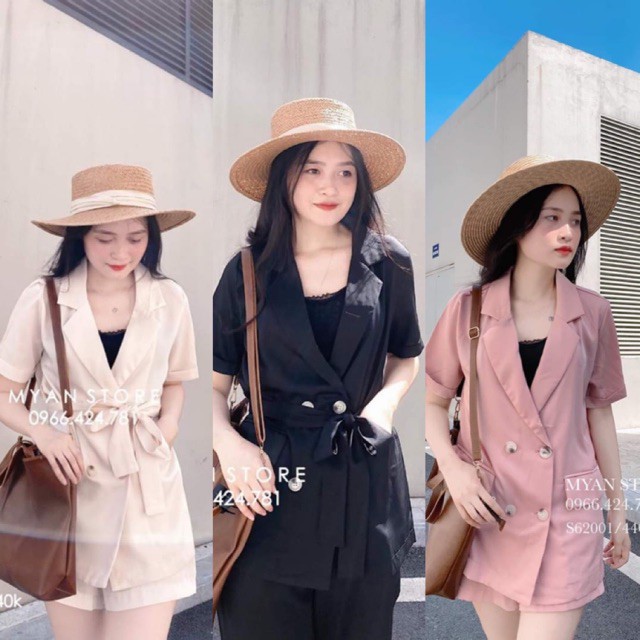 Thời Trang Nữ BÁN SỈ SÉT ÁO VEST KÈM ĐAI MIX QUẦN SOOC CHO NỮ  Phương Linh Shop