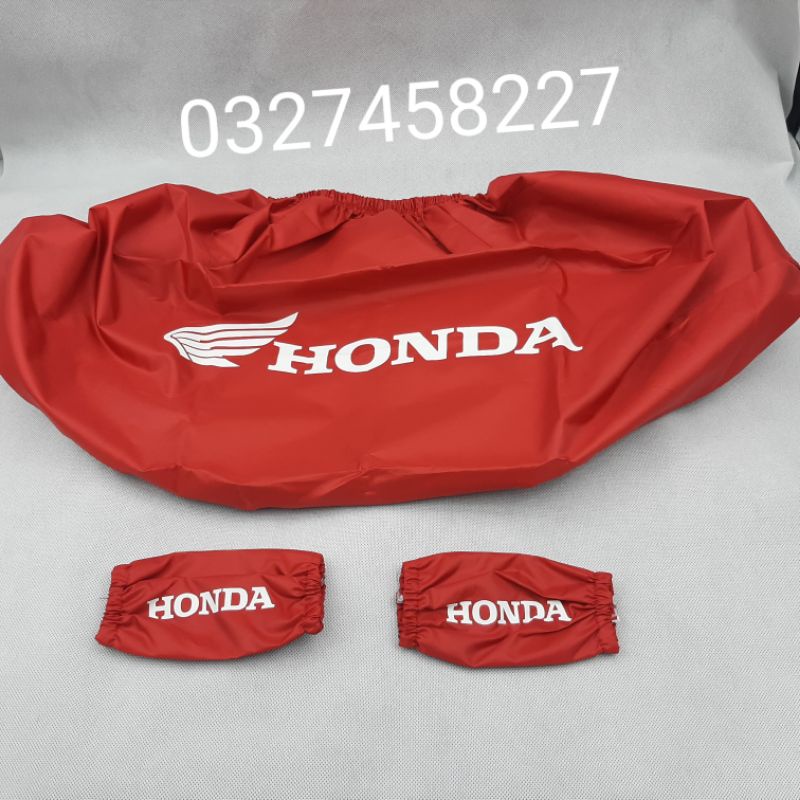 Trùm bọc yên, bao tay xe máy honda màu đỏ cực đẹp