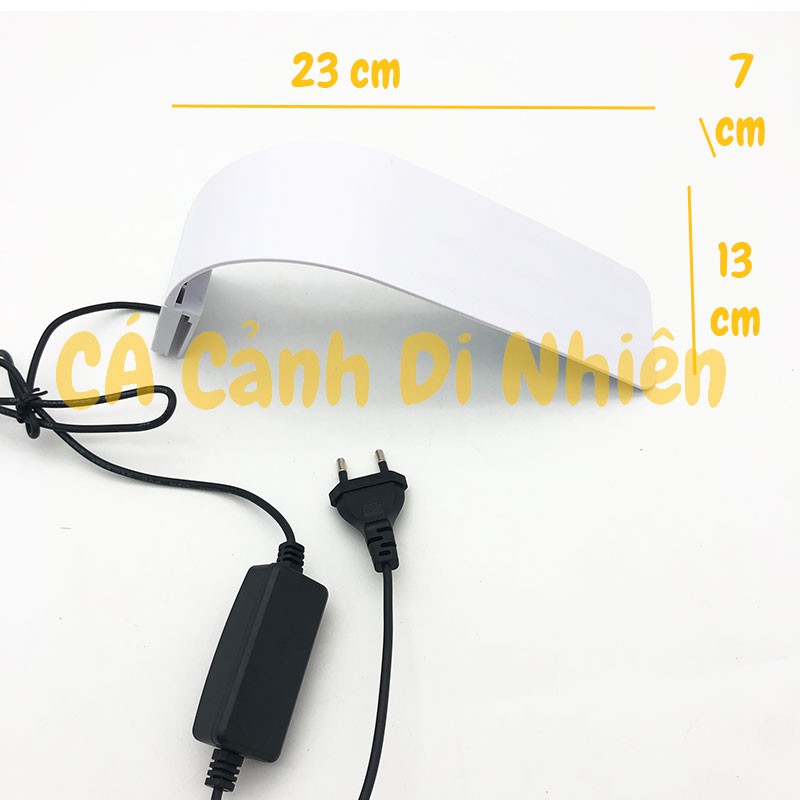 Đèn LED màu trắng, đổi màu kẹp thành hồ cá thủy sinh size 30-40cm M-280 - Đèn hồ cá mini, để bàn văn phòng