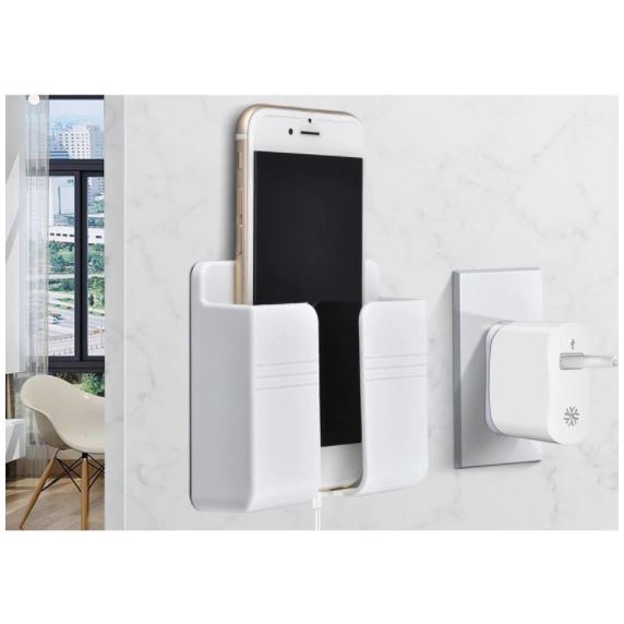 Giá Đỡ Điện Thoại - Giá Đỡ Dán Tường Đựng Điện Thoại, Remote tiện dụng khi sạc pin, 3 màu tự chọn/Max