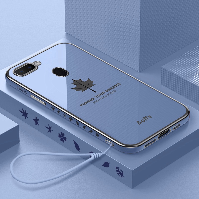 ốp lưng điện thoại mạ sang trọng tương thích với Cho OPPO F9 / F9 Pro F11 / R11 / R11S / R17 / R17 Pro Vỏ silicon mềm TPU có dây buộc case