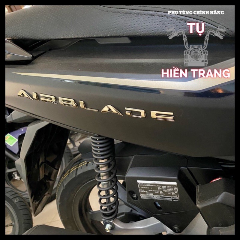 TEM LOGO ỐP SƯỜN AIRBLADE MÀU VÀNG ĐỒNG/VÀNG GOLD/BẠC NỔI 3D ZIN AB 2020 CHÍNH HÃNG HONDA-GIÁ 1 TEM