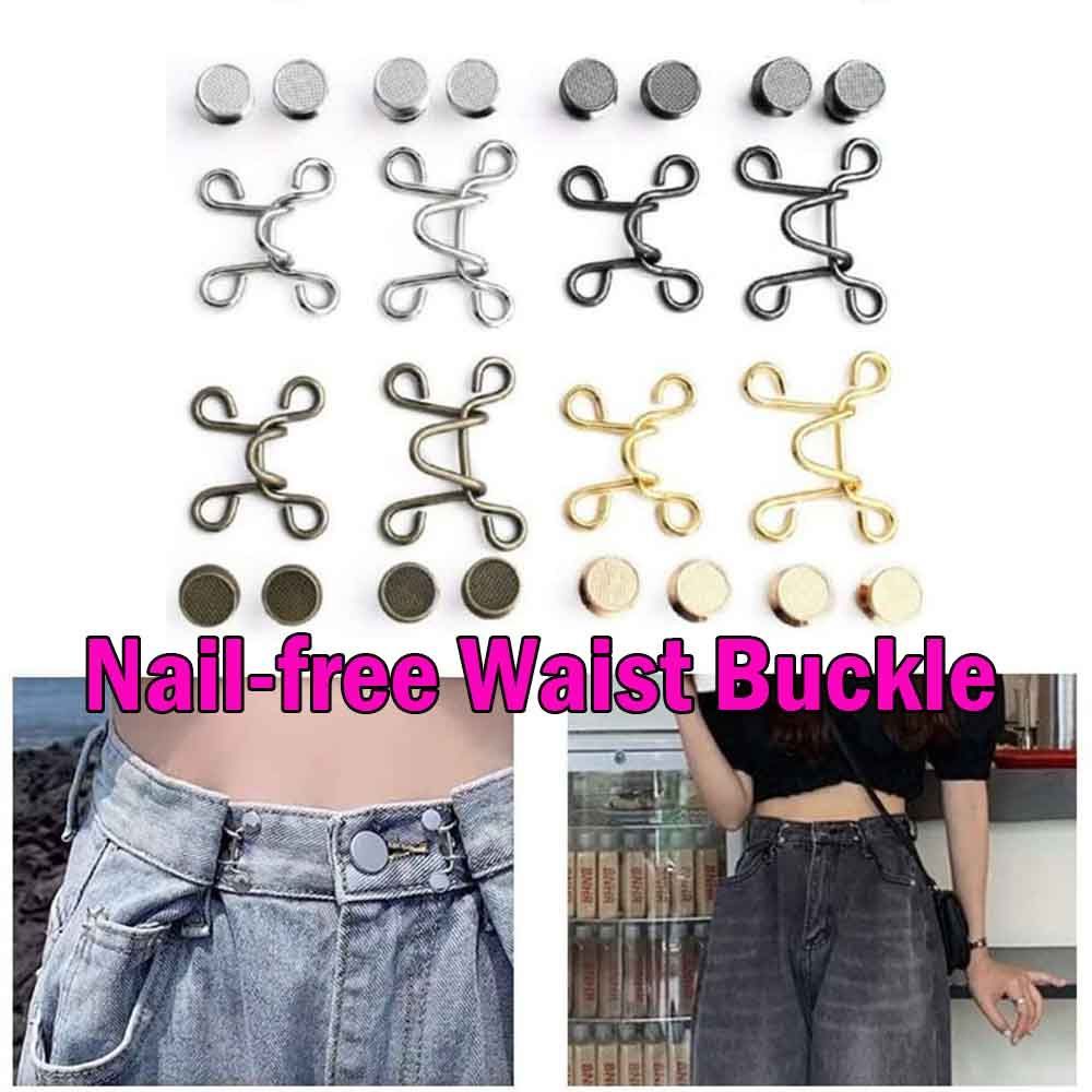 GSWLTT 27 MM New Waist Buckle Extender Resuable Adjustable Snap Button Nail-free Waist Buckle for Women Men Jeans Pants Pant Clothing  Sewing Fashion Removable Detachable Waist Closing