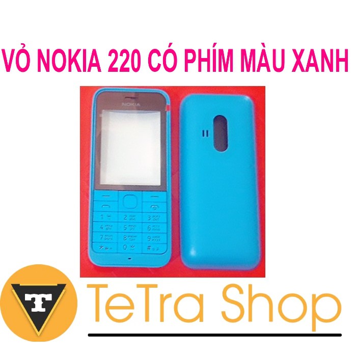 VỎ NOKIA 220 KHÔNG PHÍM MÀU XANH