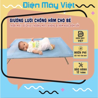 Giường lưới cho bé yêu chống hăm lưng, giường nằm cho bé mùa hè