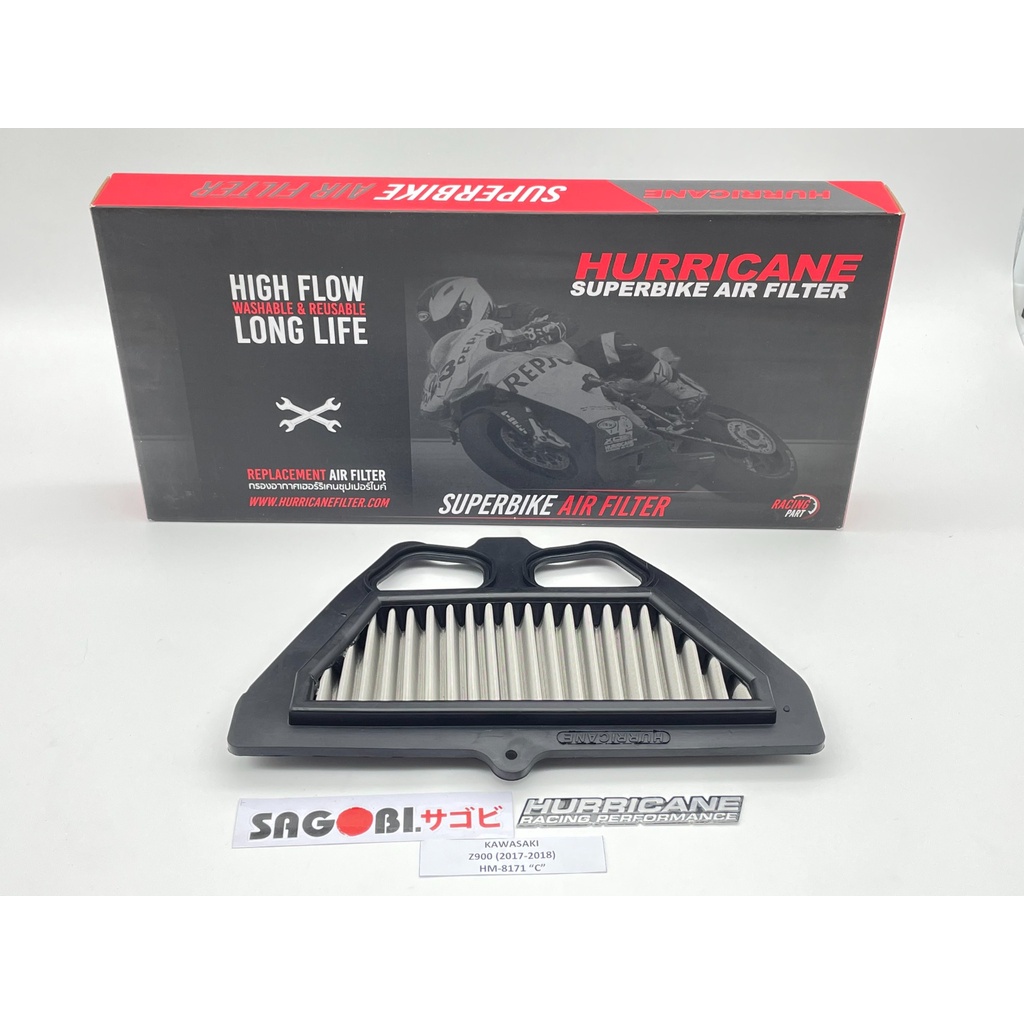 KAWASAKI Z900 LỌC GIÓ HURRICANE (THÉP VÀ COTTON) mã HM-8171