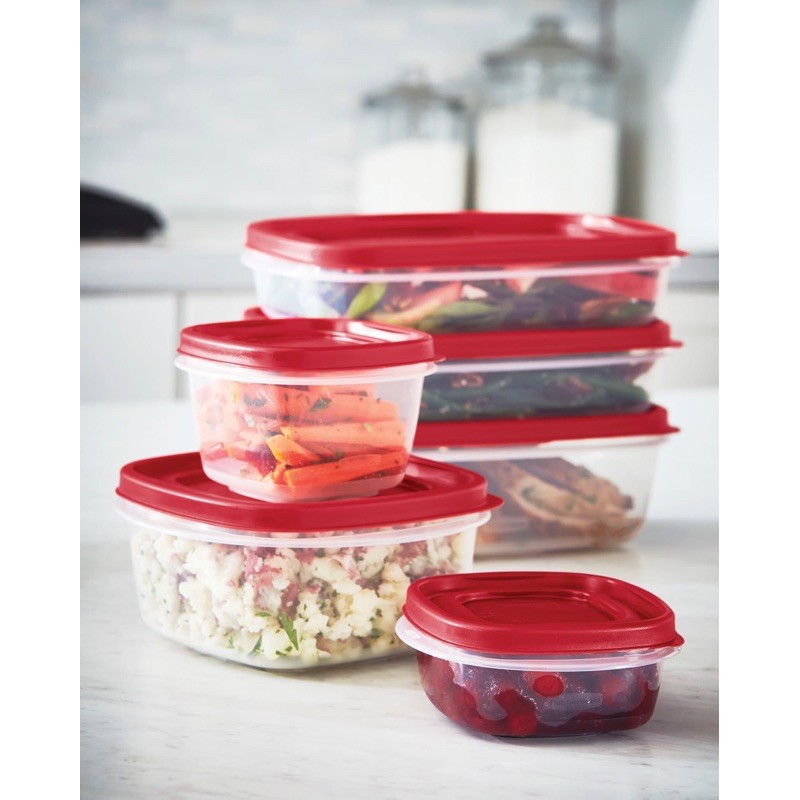 ✈HỘP NHỰA ĐỰNG THỰC PHẨM RUBBERMAID - MADE IN USA -  SET 9 HỘP + 9 NẮP ✈️✈️