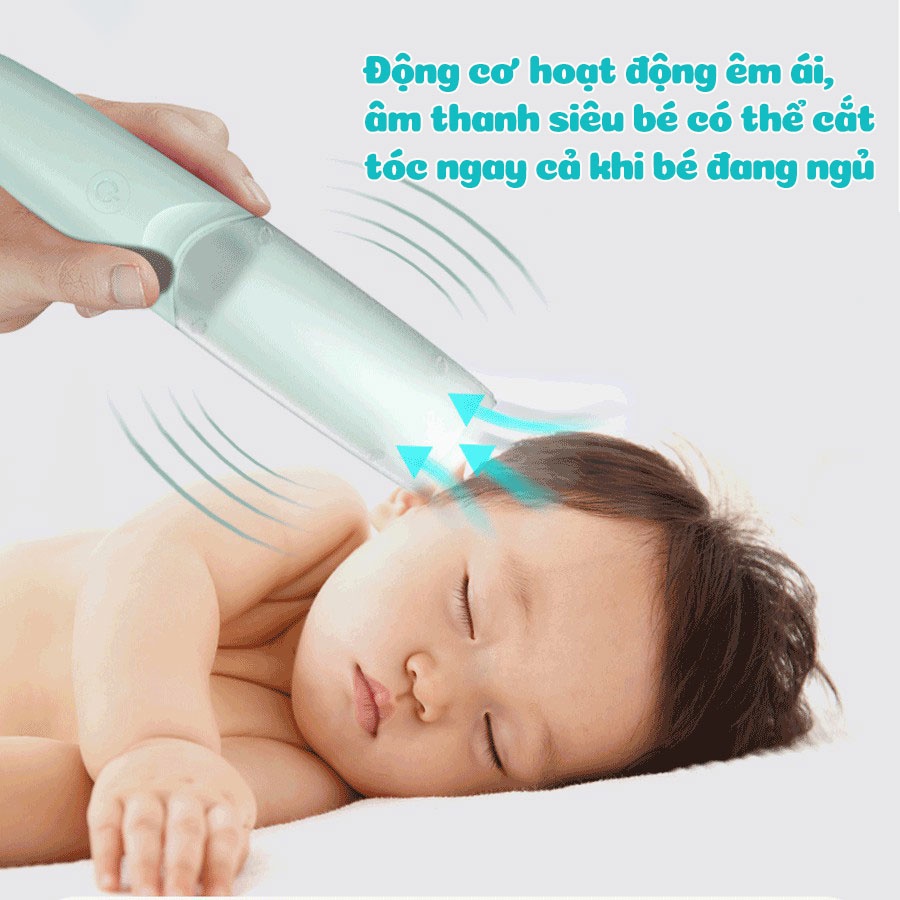 [SIÊU ÊM] Tông Đơ Cắt Tóc Cho Bé, Dùng Ngay Cả Khi Bé Ngủ, Có Sạc Pin Rời Kèm Bộ Phụ Kiện - Bafaby Kids - 040