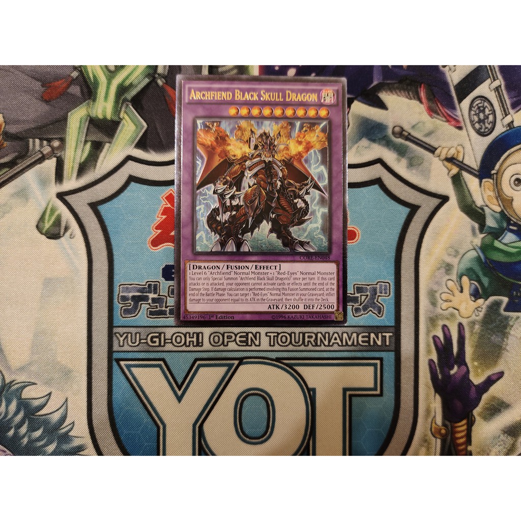 Thẻ bài Yugioh chính hãng Archfiend Black Skull Dragon - CORE-EN048 - Ultimate Rare 1st Edition