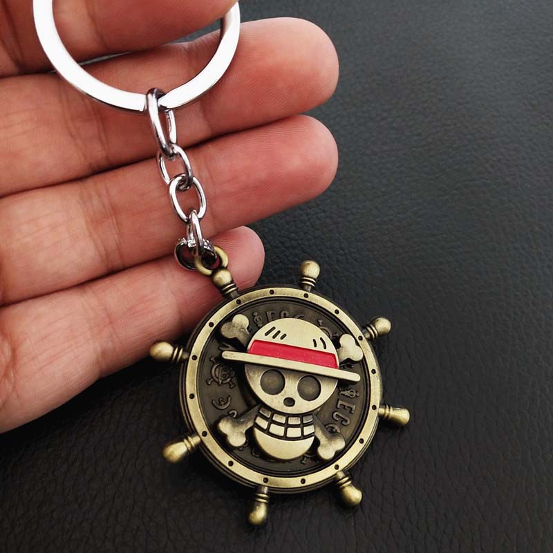 Móc chìa khóa họa tiết logo anime One Piece độc đáo chất lượng cao