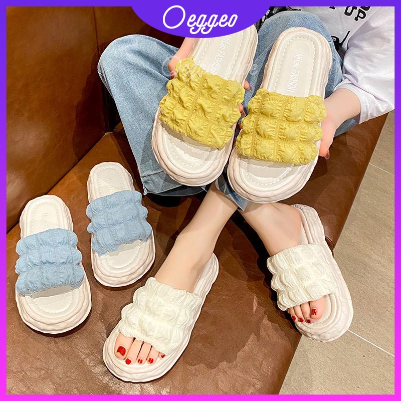 Dép Quai Ngang Đế Dày Thời Trang Cho Nữ