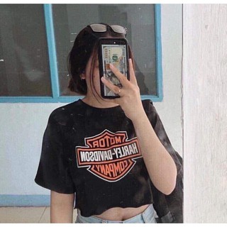 Áo Thun Croptop đen Cool Ngầu