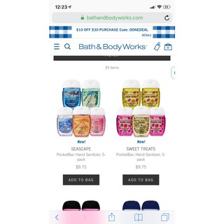 Nước rửa tay khô BATH AND BODY WORK CÓ BILL