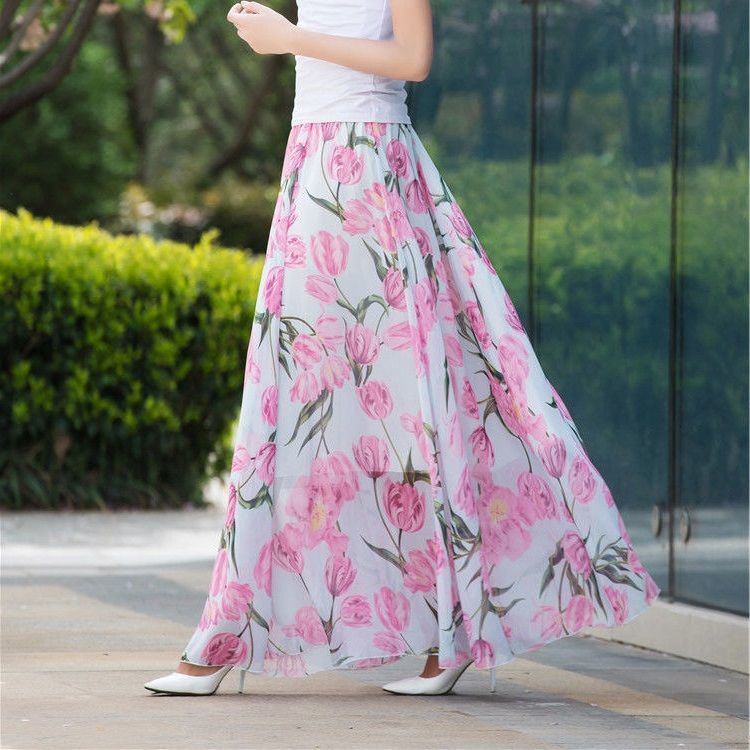 Chân Váy Dài Qua Mắt Cá Chân 2021 Thời Trang Đi Biển Thanh Lịch | BigBuy360 - bigbuy360.vn