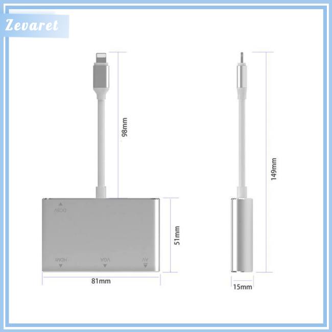 Cáp Chuyển Đổi Lightning Sang HDMI VGA AV TV Cho iPhone X iPhone 8 7 7 Plus 6 6S iPad